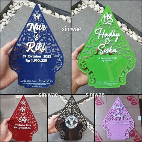 Jual Custom Gunungan Wayang Akrilik Brush Warna Bahan Acrylic Aksesoris