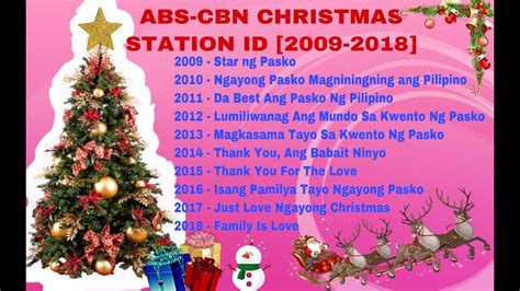 Abs Cbn Christmas Station Id 2009 2018 Nonstop With Title Every Song