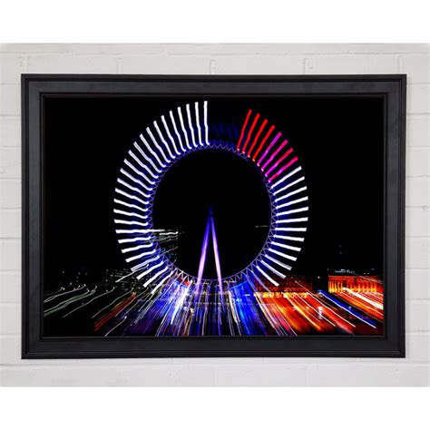 Perspections London Eye Lights Gerahmter Druck Wayfair De