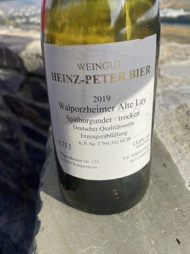 Weingut Heinz Peter Bier Walporzheimer Alte Lay Spätburgunder Trocken