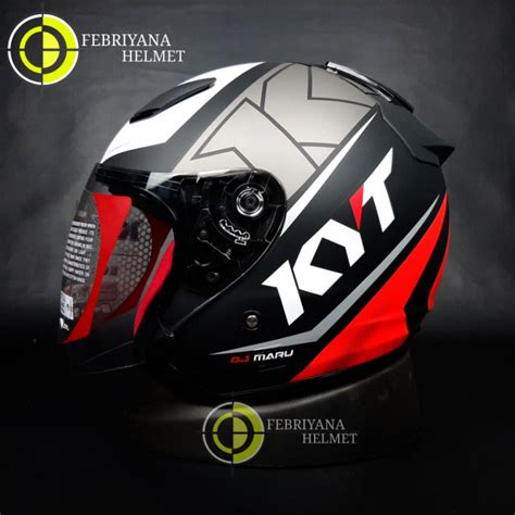 Jual Helm Kyt Dj Maru Seri Matt Black Red Fluo Shopee Indonesia