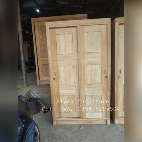 Jual Lemari Pakaian Pintu 2 Minimalis Pintu Sliding Lemari Pakaian