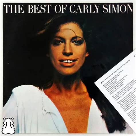 Lp The Best Of Carly Simon Disco De Vinil Encarte Mercadolivre