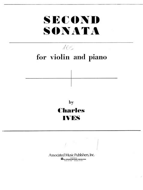 Ives - Violin Sonata 2 | PDF