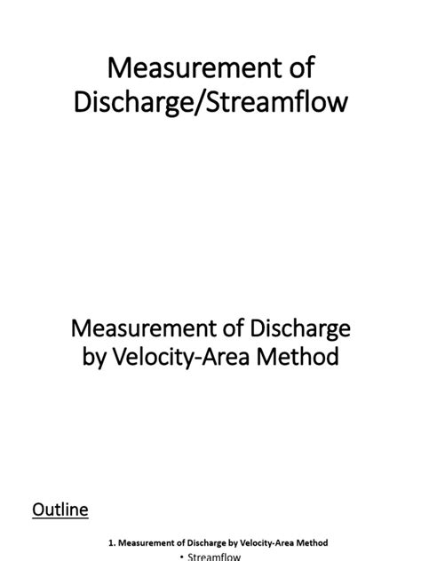 how to calculate stream discharge