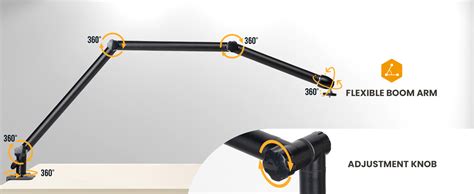 Tarion Overhead Tripod Camera Desk Mount Flexible Articulating Arm