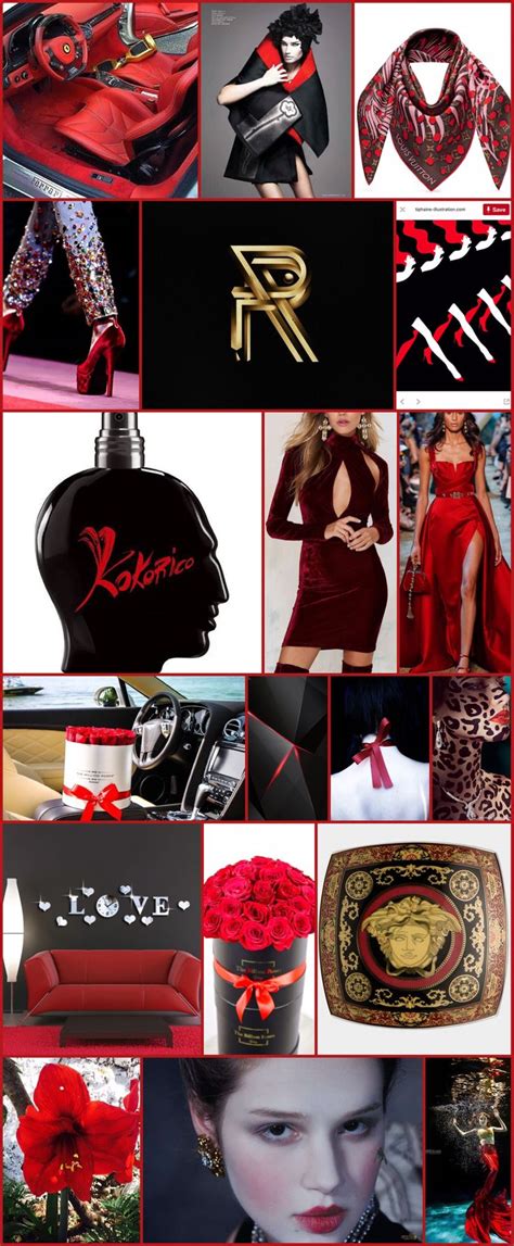 Redblackwhitegold Moodboard By Luxurydotcom Black White Gold