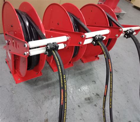 Hydraulic oil hose reel | Twin hose reel ASDH370D - SUPERREEL