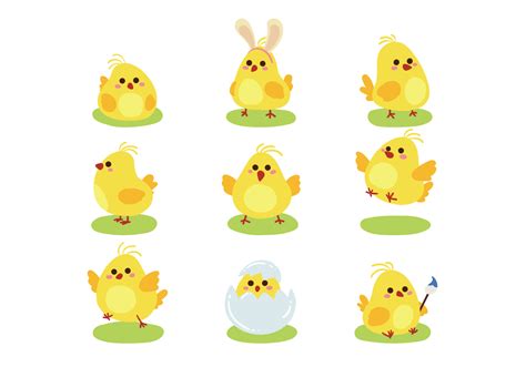 Easter Chick Cute Icons 145074 Vector Art At Vecteezy