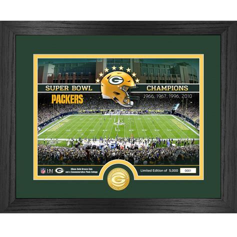 Officially Licensed NFL Super Bowl Stadium Mint Frame - Packers ...