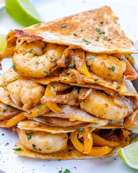 Easy Mexican Shrimp Quesadilla Recipe (Healthy) - Healthy Fitness Meals