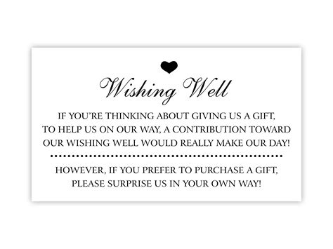 Wedding Wishing Well Wording