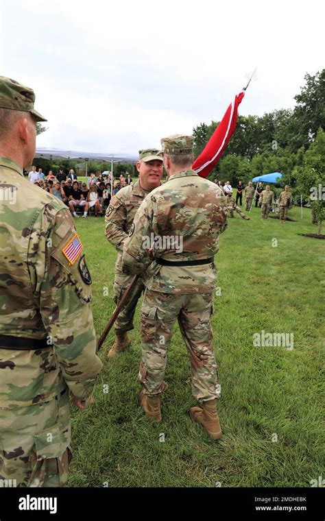 During The Passing Of The Colors Outgoing Commanding General Maj Gen