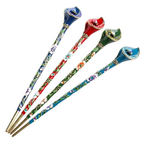 Women Metal Rhinestone Hair Chopsticks Hair Stick Hairpin Chignon Pin