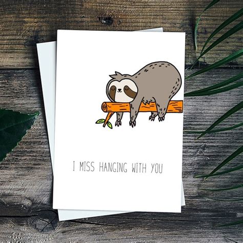 I Miss You Card Etsy