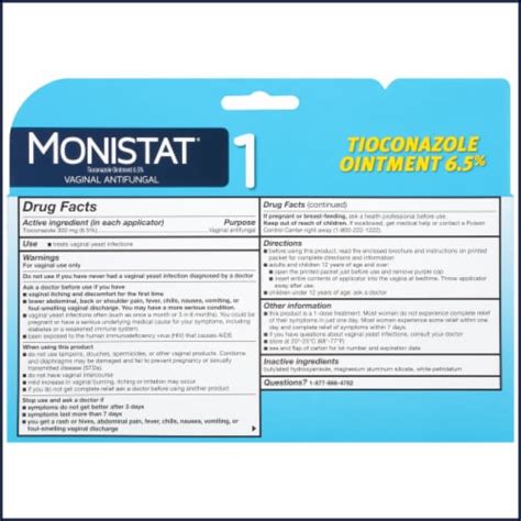 Monistat One-Day Maximum Strength Yeast Infection Treatment Pre-Filled ...