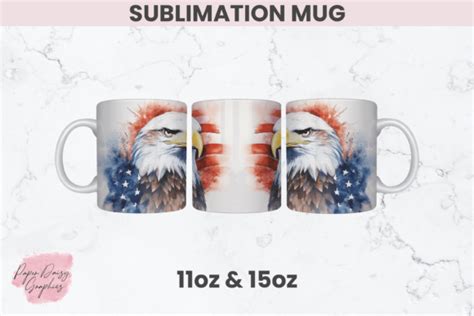 Usa Eagle Patriotic Sublimation Mug Graphic By Paper Daisy Graphics