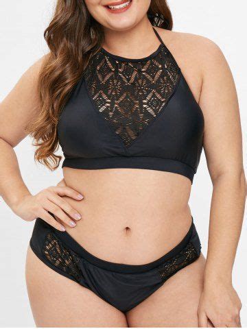 75 OFF Plus Size High Cut Knotted Bikini Set Rosegal