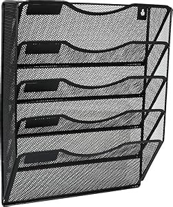 Amazon Denozer Mesh 5 Slot Wall Mount Hanging File Organizer