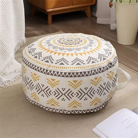 Amazon Anokhiart 32 Cotton Round Floor Pillow Cover Red Indian