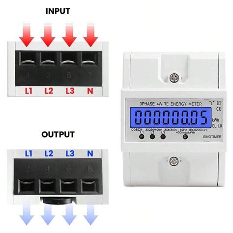 Compteur De Courant Triphas Lcd Phases Fils V A Hz