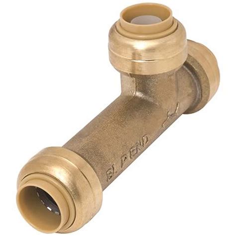 Sharkbite 1 2 Inch Brass Push To Connect Slip Tee The Home Depot Canada