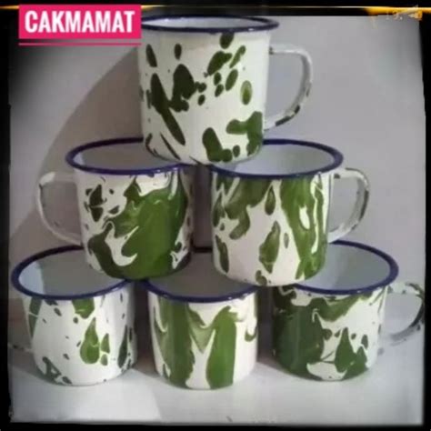 Jual Cangkir Enamel Blirik 6cm Mug Enamel 6cm Shopee Indonesia