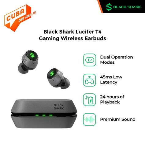 New Arrival Black Shark Lucifer T4 Gaming Wireless Earbuds Bluetooth