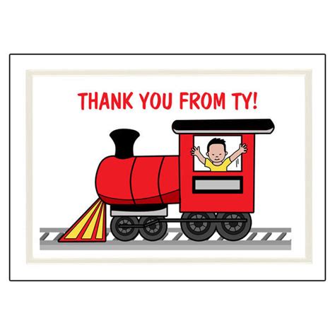 Train Thank You Note Cards Boy Mandys Moon Personalized Ts