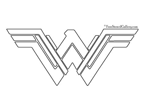 Wonder Woman Symbol 02 Stencil | Free Stencil Gallery