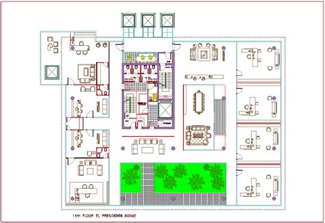 11 Floor Plan Of Bank Architectural View Dwg File Cadbull