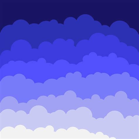 Clouds in the blue sky. Template sky background. Vector illustration ...