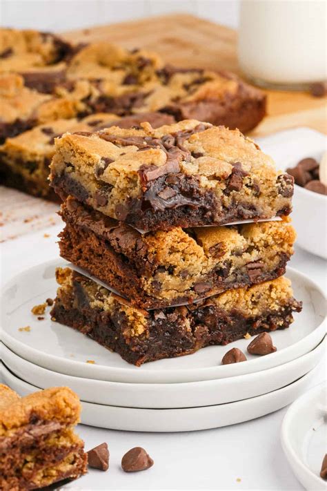 Brookie Bar Recipe Brownie And Chocolate Chip Cookie Bars