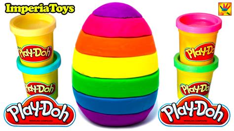 Giant Play Doh Rainbow Egg Thomas And Friends Hello Kitty Spongebob