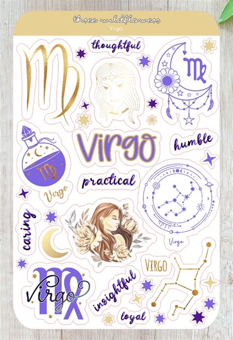 Virgo Stickers Etsy