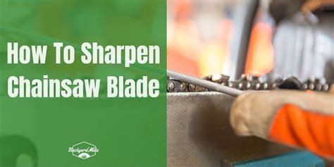 How To Sharpen Chainsaw Blade | Backyard Mike