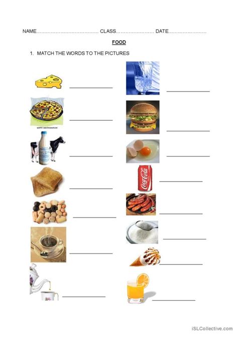 Food English Esl Worksheets Pdf Doc