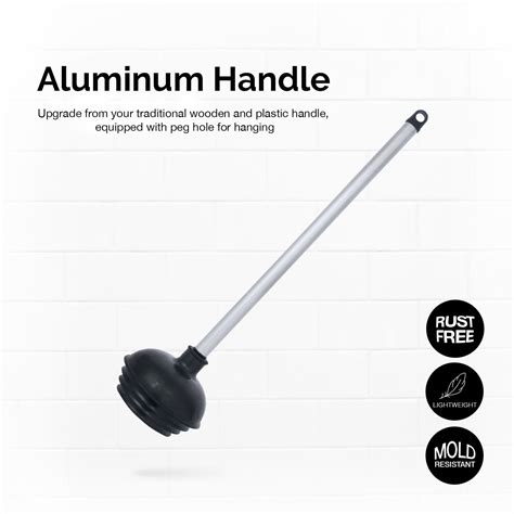 Neiko A Toilet Plunger With Patented All Angle Design Heavy Duty