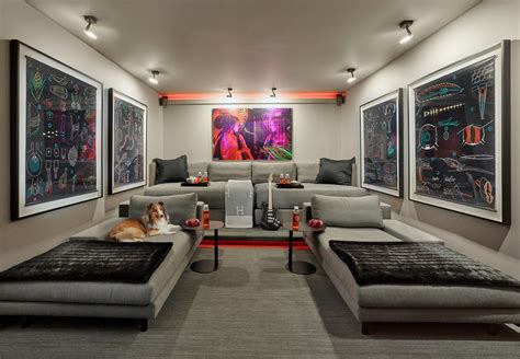 Before And After A Typical Garage Becomes A Vibrant Home Theater — Bg