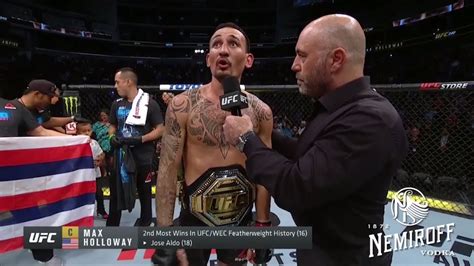 UFC 240 Max Holloway And Frankie Edgar Octagon Interviews YouTube