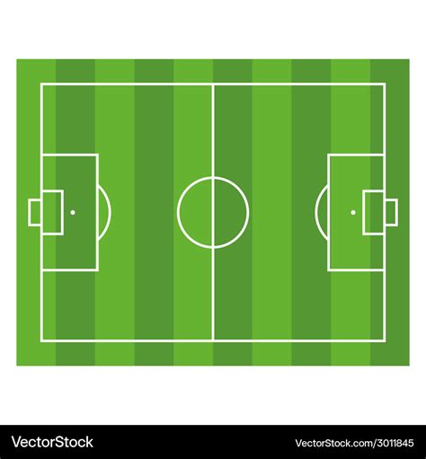 Soccer field top view football green stadium Vector Image