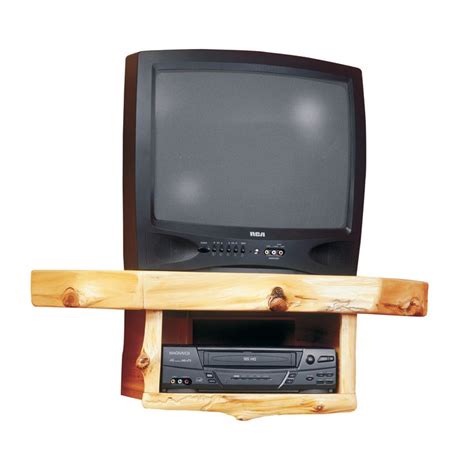 Fireside Lodge Traditional Cedar Log Shelf Fixed Corner Mount For Up To