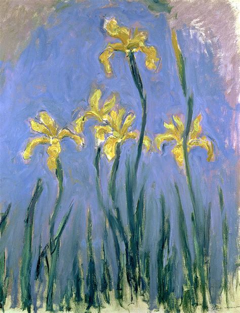 The Yellow Irises #1 Painting by Claude Monet - Pixels