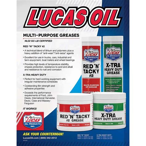 Lucas Oil Products Xtra Hd Grease Tube 14oz