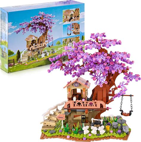 Amazon.com: JOJO&Peach Cherry Blossom Garden Building Set with LED