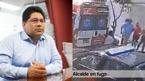 Como un vulgar delincuente Imágenes muestran escape del alcalde de