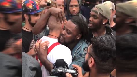 Black Protester Hugs Self Described Nazi At White Nationalist Rally In