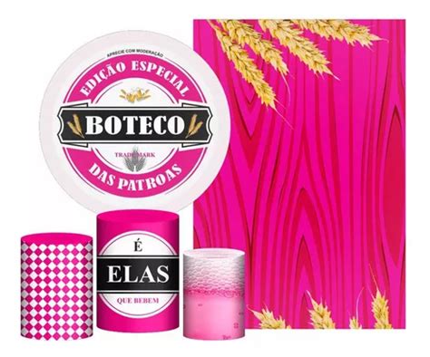 Kit Casado Boteco Feminino Painel Redondo Trio Capas Mercadolivre