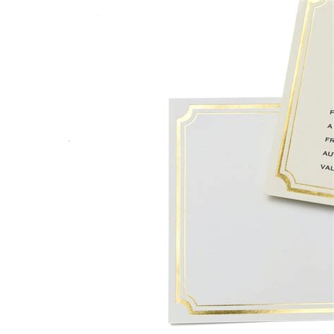 Gold Foil Certificate Paper - 10 Count | Gartner Studios