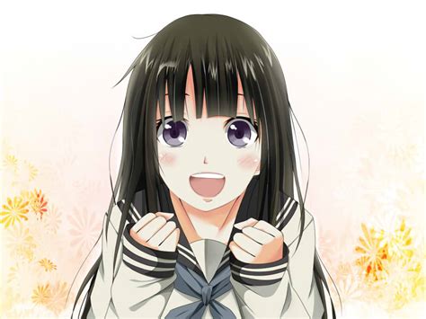 Safebooru D Black Hair Blush Chitanda Eru Hitotukinanoka Hyouka Long